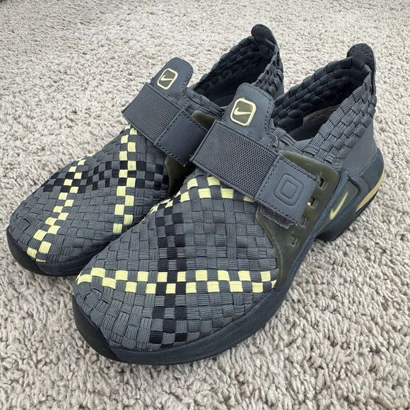 Nike Shoes Air Max Sphere Vintage Women's 6.5 Woven Huarache Grey Yellow Sneaker - Picture 1 of 13